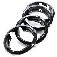 Кольца на сопла воздуховодов Лада Гранта, Калина 2 (черный лак) (4 шт.)