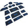 Силиконовые коврики на панель приборов Лада Икс-рей (синие) УЦЕНКА