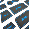 Силиконовые коврики на панель приборов Лада Икс-рей (синие) УЦЕНКА