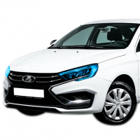 Пленка на передние фары защитная антигравийная Лада Веста NG