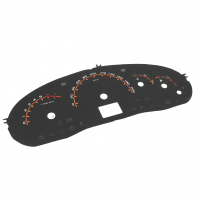 Накладка комбинации приборов (VDO) в стиле Веста для Лада Приора-1, Калина-1, ВАЗ 2110-12 с европанелью