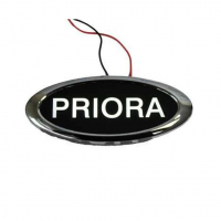 Светодиодный шильдик "Sal-man" "PRIORA" Лада Приора, Приора 2 (с белой надписью)