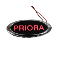 Светодиодный шильдик "Sal-man" "PRIORA" Лада Приора, Приора 2 (с красной надписью)