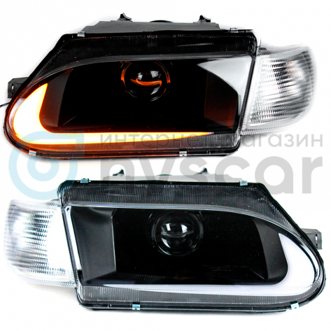 Фары передние BI-LED "Найк" ВАЗ 2113, 2114, 2115 (белые поворотники)