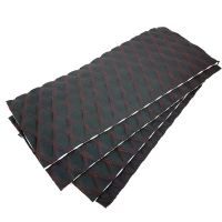 Вставки в дверные карты (70х30 см) "Ромбы" (алькантара с двойной строчкой) (4 шт.)