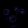 Сопла воздуховодов (дефлекторы) в стиле AMG (с RGB пультом, хром) Лада Гранта, Калина 2, Ларгус, Датсун (4шт)