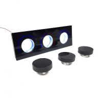 Облицовка блока управления отопителем (светодиодная) ВАЗ 2110, 2111, 2112 с евро-панелью (с синей LED подсветкой)