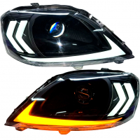 Фары передние в стиле "Lexus" BI-LED Лада Ларгус (черные)