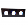 Облицовка блока управления отопителем (светодиодная) ВАЗ 2110, 2111, 2112 с евро-панелью (с красной LED подсветкой)