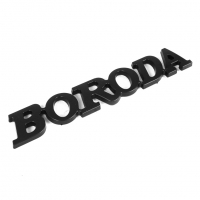Шильдик "BORODA" (черный матовый)