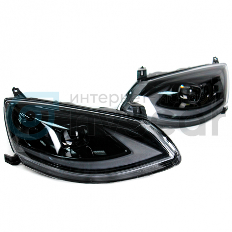 Фары передние BI-LED "Найк" Лада Калина-2 (черные)