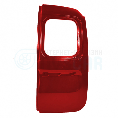 Оригинальная дверь (крышка) багажника правая под стекло Лада Ларгус (Огненно-красный 124)