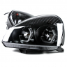 Фары передние с ангельскими глазками "MTF" для Лада Приора (черные)