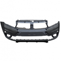 Бампер передний оригинальный под ПТФ "ППИ" Лада Ларгус ФЛ (Черная жемчужина 676)