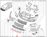 Накладка переднего бампера (нижняя) центральная для Лада Ларгус FL Cross (оригинал)