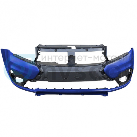 Бампер передний оригинальный под ПТФ "ППИ" Лада Ларгус ФЛ (Капитан 493)
