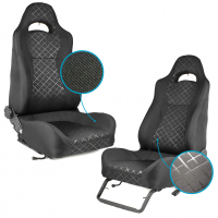 Сиденья анатомические Рекаро Скиф без обогрева Лада Приора седан 2170 (Г-образные подголовники)