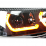 Фары передние в стиле "BMW" BI-LED нового образца Шевроле Нива (черные)