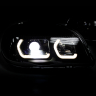 Фары передние в стиле "BMW" BI-LED нового образца Шевроле Нива (черные)