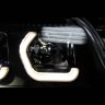 Фары передние в стиле "BMW" BI-LED нового образца Шевроле Нива (черные)