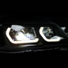 Фары передние в стиле "BMW" BI-LED нового образца Шевроле Нива (черные)