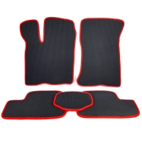 Коврики салона EVA Lite (соты черные) ВАЗ 2110, 2111, 2112 (красный кант)