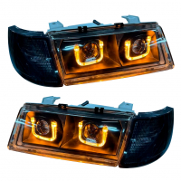 Фары передние с 4-мя BI-LED 2.0 с ДХО ВАЗ 2110, 2111, 2112 (черные)