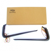 Дневные ходовые огни "Sal-Man" с бегающим повторителем (вместо молдингов Иксов) Лада Веста (черные)