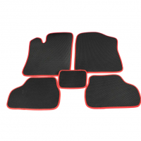 Коврики салона EVA Lite (ромбы черные) ВАЗ 2108, 2109, 21099 (красный кант)