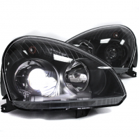 Фары передние с линзой BI-LED 2.5 Лада Приора (черные)