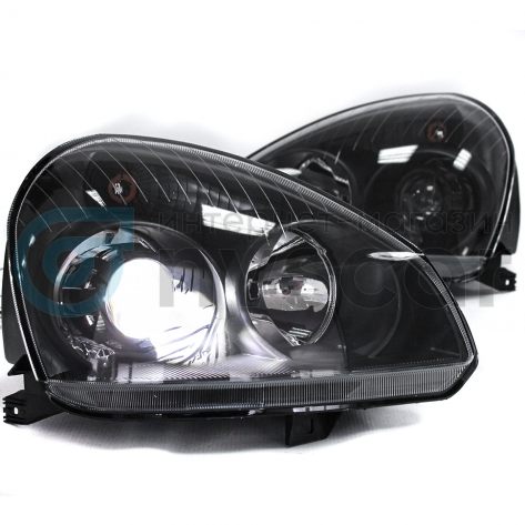 Фары передние с линзой BI-LED 2.5 Лада Приора (черные)