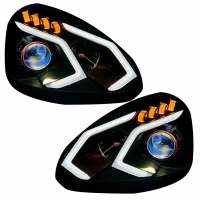 Фары передние BI-LED с ДХО в стиле AMG 2.0 Лада Приора (динамический повторитель)