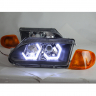 Фары передние с 4-мя LED линзами BMW, ангельскими глазками ВАЗ 2113, 2114, 2115 (оранжевый повторитель) Фары передние с 4-мя LED линзами BMW, ангельскими глазками ВАЗ 2113, 2114, 2115 (оранжевый повторитель)