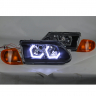 Фары передние с 4-мя LED линзами BMW, ангельскими глазками ВАЗ 2113, 2114, 2115 (оранжевый повторитель) Фары передние с 4-мя LED линзами BMW, ангельскими глазками ВАЗ 2113, 2114, 2115 (оранжевый повторитель)
