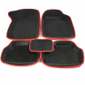 Коврики салона EVA Lite 3D с бортами (ромбы черные) ВАЗ 2113, 2114, 2115 (красный кант)
