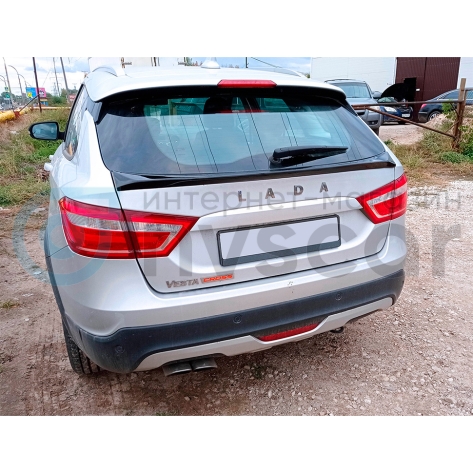 Лип-спойлер "ASM" "SW" Лада Веста СВ универсал (окрашенный) Ангкор (246 темно-коричневый)