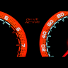 Комбинация приборов в стиле "Drive Active" (красная, 2 окна, красные стрелки) ВАЗ 2110-12, 2113-15, Лада Нива 4х4, Шевроле Нива, Нива Тревел