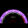 Комбинация приборов в стиле "Drive Active" (фиолетовая, 2 окна, красные стрелки) ВАЗ 2110-12, 2113-15, Лада Нива 4х4, Шевроле Нива, Нива Тревел