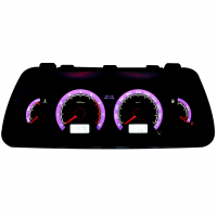 Комбинация приборов в стиле "Drive Active" (фиолетовая, 2 окна, красные стрелки) ВАЗ 2110-12, 2113-15, Лада Нива 4х4, Шевроле Нива, Нива Тревел