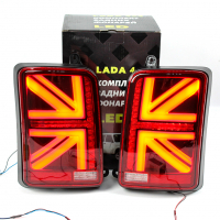 Фонари задние красные светодиодные "Британия" Лада Нива 4х4 (B200-A)