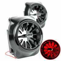 Боковые сопла панели приборов в стиле AMG для ВАЗ 2110, 2111, 2112 старого образца (красная подсветка)