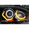 Фары передние BI-LED с ДХО в стиле BMW Лада Калина (черные)