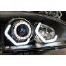 Фары передние BI-LED с ДХО в стиле BMW Лада Калина (черные)