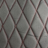 Обивки сидений (ткань) "Ромбы" (с одинарной строчкой) под цельный задний ряд Лада Гранта (Г-образные подголовники) Белый