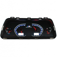 Комбинация приборов в стиле "BMW M" (синяя, 2 окна, красные стрелки) ВАЗ 2110-12, 2113-15, Нива 4х4, Шевроле Нива, Нива Тревел