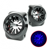 Боковые сопла панели приборов в стиле AMG для ВАЗ 2110, 2111, 2112 европанель (синяя подсветка)