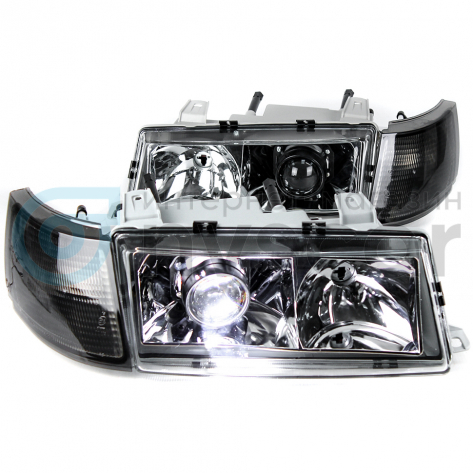 Фары передние BI-LED (хром) ВАЗ 2110, 2111, 2112 (тонированный повторитель)