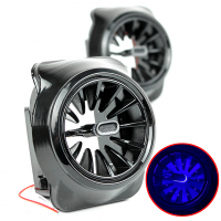 Боковые сопла панели приборов в стиле AMG для ВАЗ 2110, 2111, 2112 старого образца (синяя подсветка)