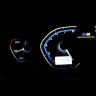 Комбинация приборов в стиле "BMW M" (синяя, 2 окна, белые стрелки) ВАЗ 2110-12, 2113-15, Нива 4х4, Шевроле Нива, Нива Тревел