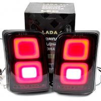 Фонари задние (черные) светодиодные "Range Rover NEW" Лада Нива 4х4 (B700-B)